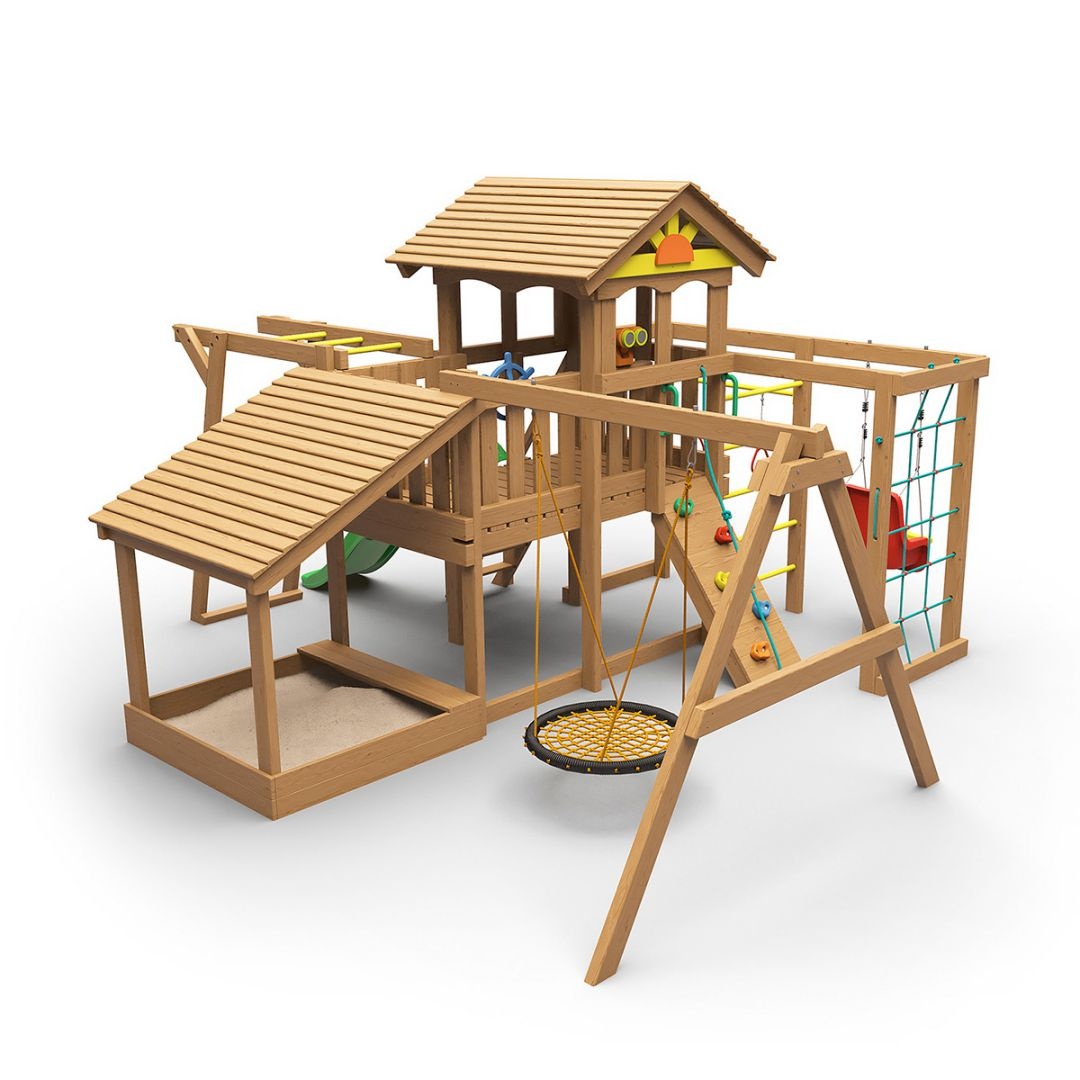 Детская деревянная площадка Выше Всех Смарт 1